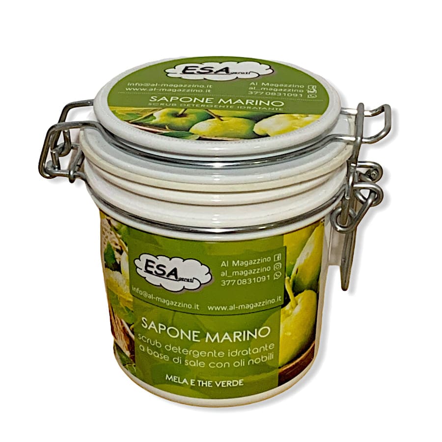 SAPONE sale MARINO 500g di coccole "Mela e The Verde" - immagine 5