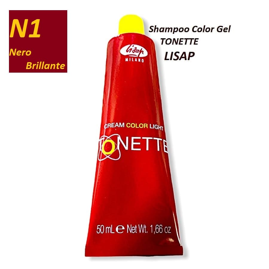 LISAP TONETTE tinta colore capelli N1 Nero Brillante Cream color Light permanente
